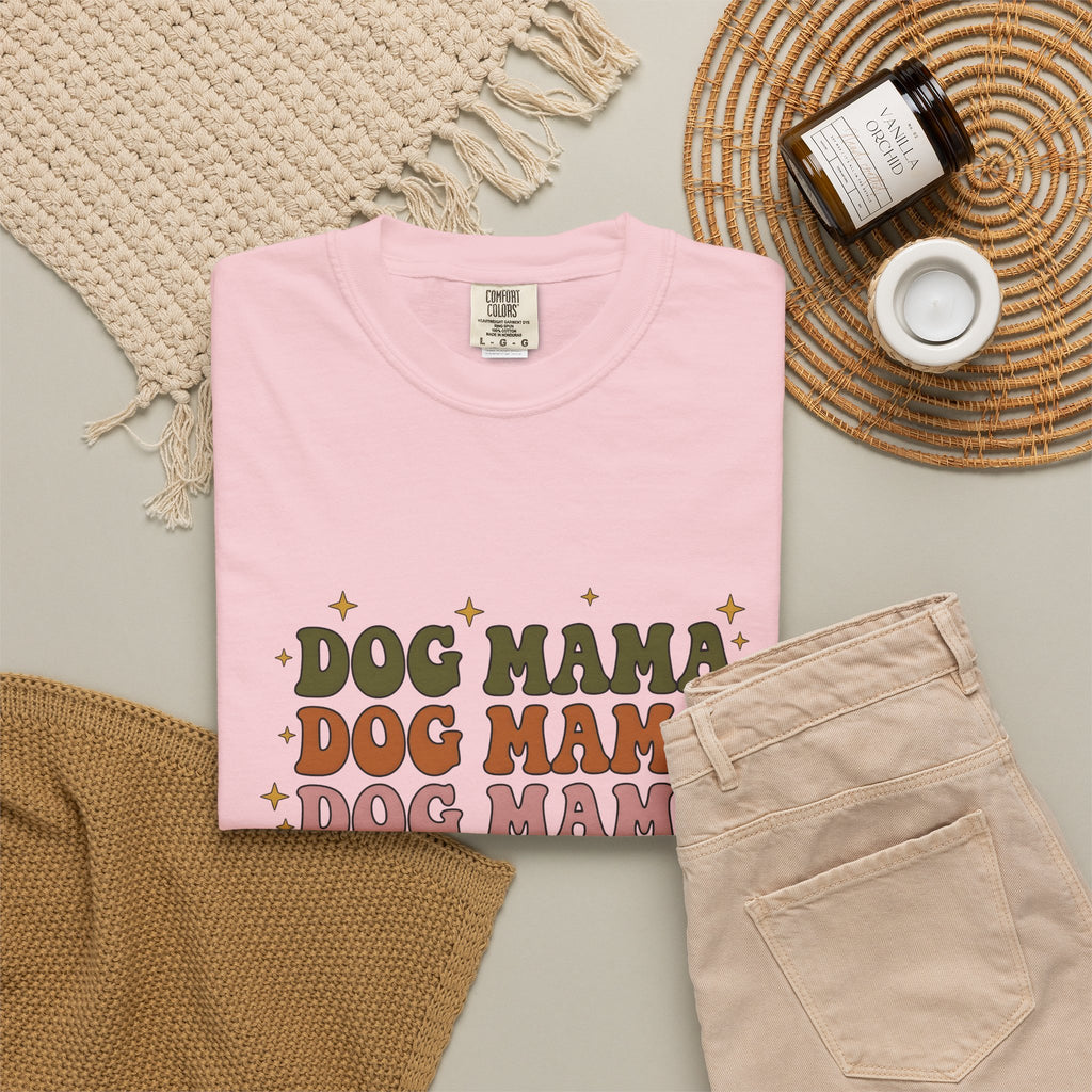 Old School Font T-Shirt Dog Mom Fauna Gift Women Retro T-Shirt Typography T-Shirt Dog Mom Fan Vintage T-Shirt Wildlife Graphic Funky Shining T-Shirt