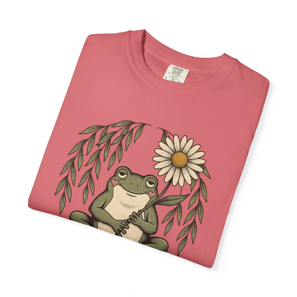 Frog Flower Cute Animal Gift Boho Toad T T-Shirt