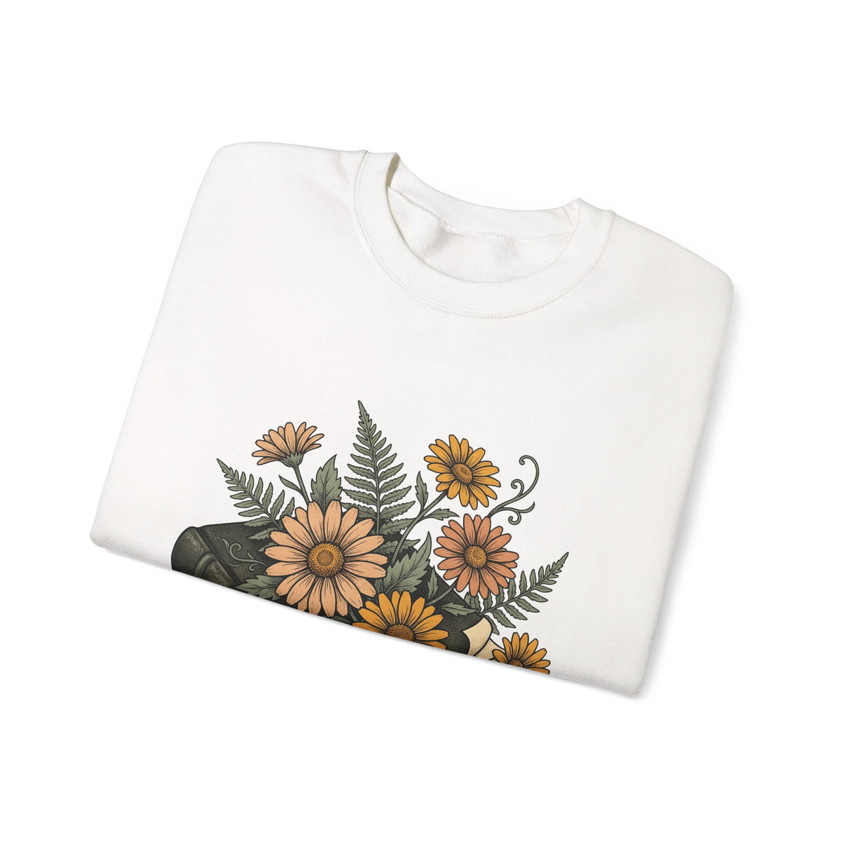 Botanical Book Sweatshirt Boho Chic Blossom Gift Women Plant Drawing Sweatshirt Floral Sweatshirt Bohemian Fan Illustrated Sweatshirt Flower Graphic Hand Drawn