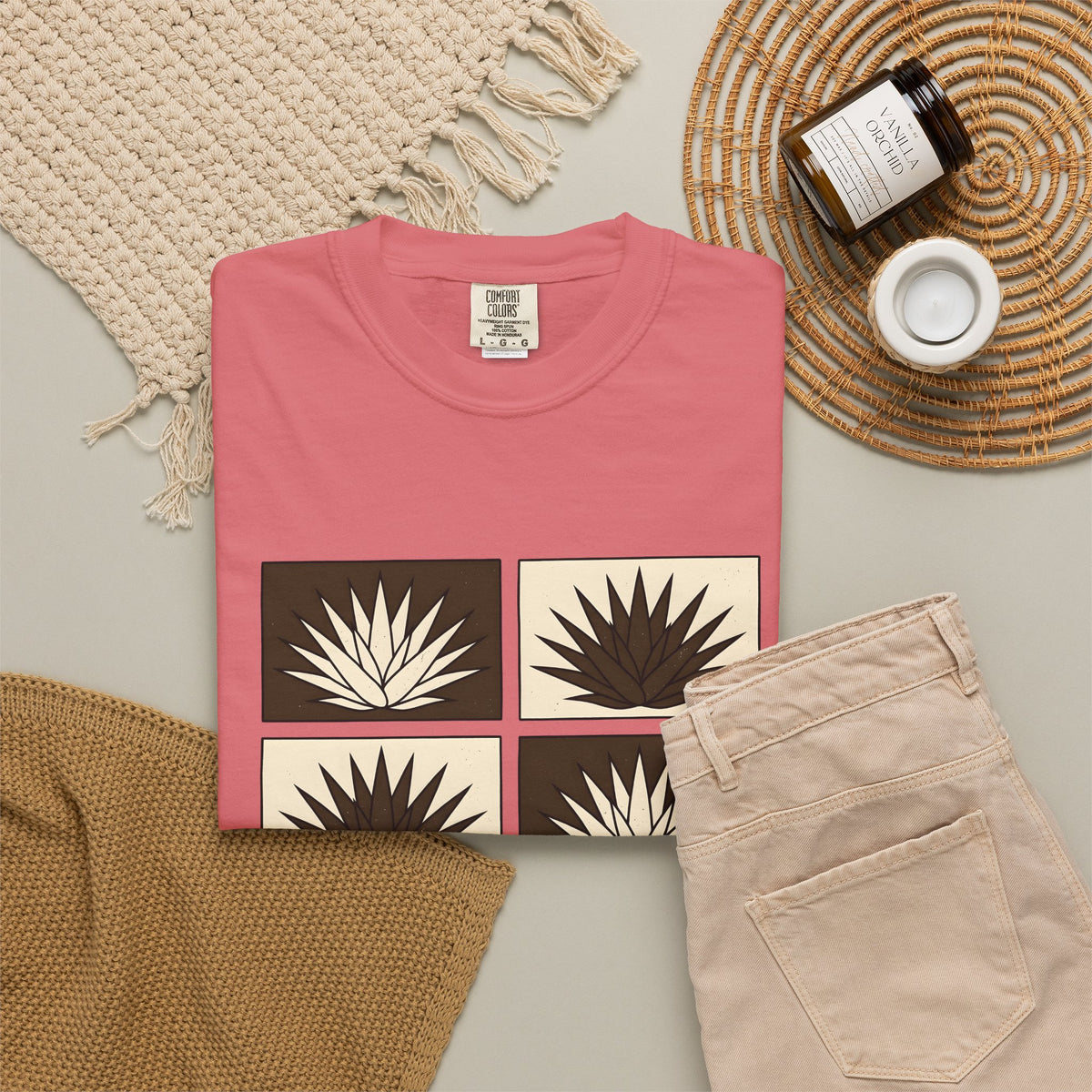 Aloe Plant T-Shirt Cowgirl Sand Gift Women Tribal T-Shirt Aloe Vera T-Shirt Rodeo Fan Primitive T-Shirt Dune Graphic Simple Southwest T-Shirt