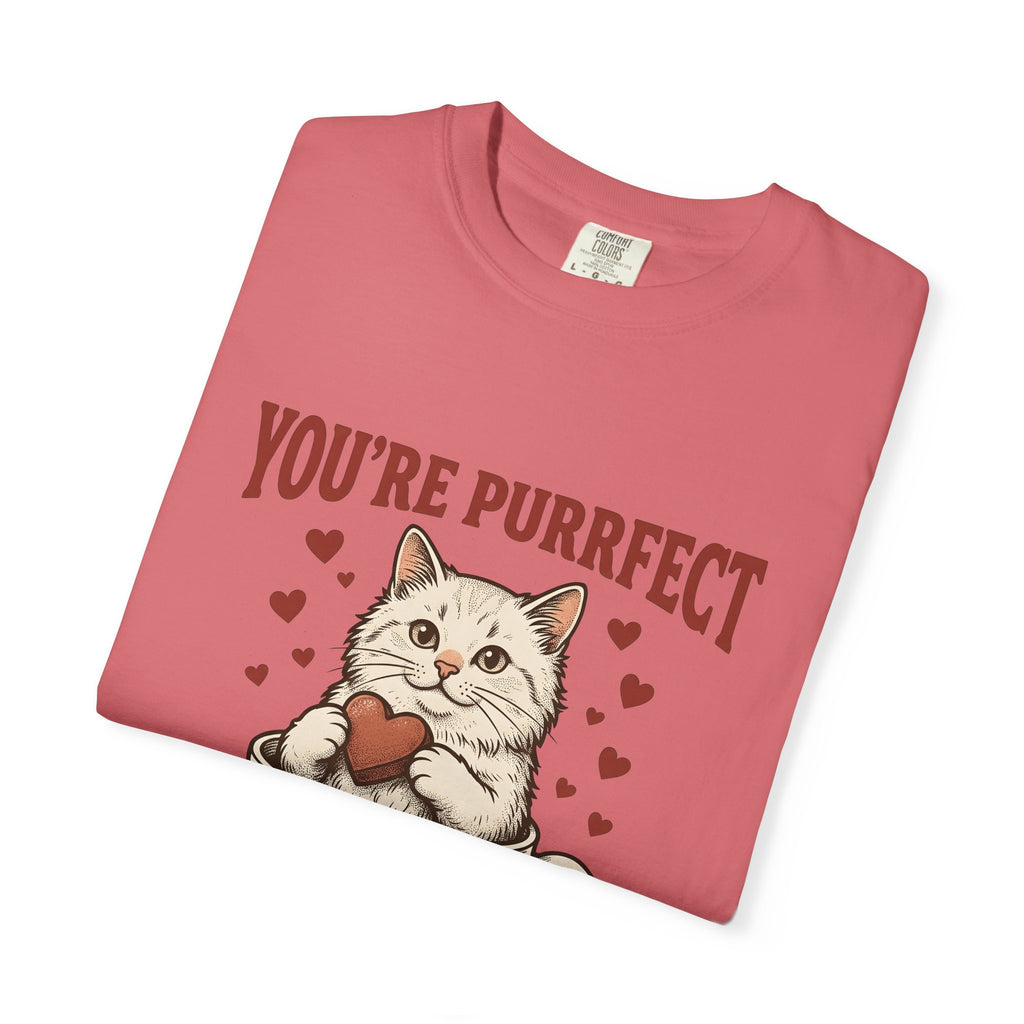 Kitten T-Shirt T-Shirt Cat Hearts Gift Women Retro T-Shirt Coffee T-Shirt T-Shirt Cat Fan Feline T-Shirt Vintage T-Shirt Valentine Graphic Sketch Love Symbols