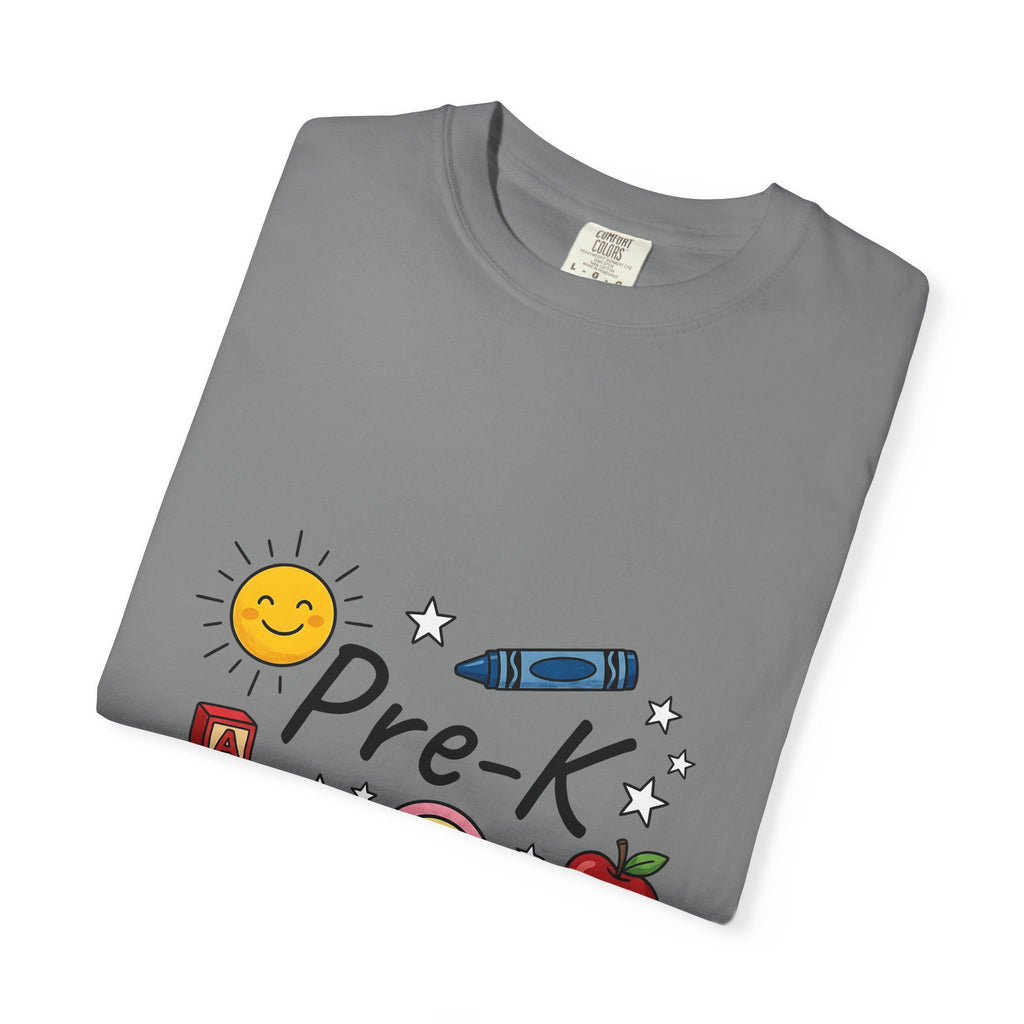 School Items T-Shirt Teacher Kindergarten Gift Women Line Art T-Shirt School Supplies T-Shirt Educator Enthusiast Illustration T-Shirt Preschool