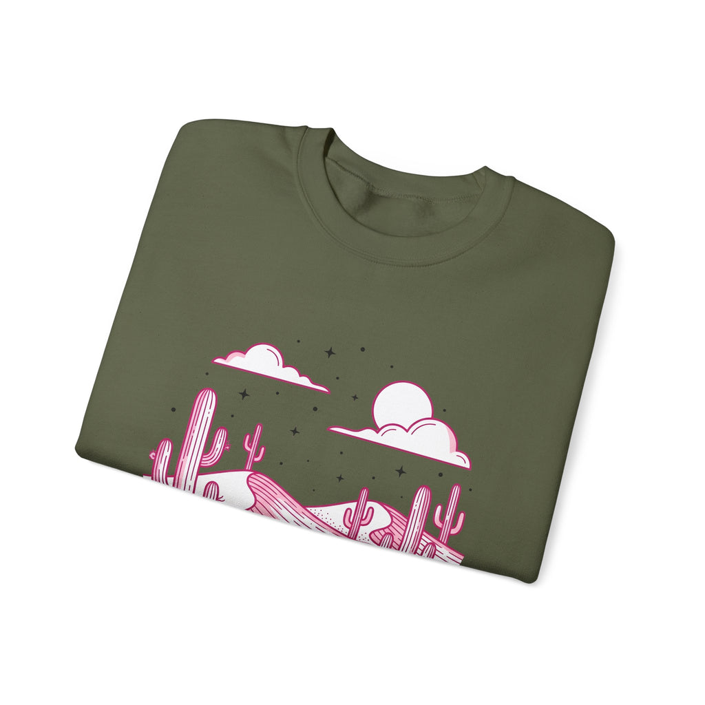 Desert Plant Desert Wilderness Gift Modern Cactus Desert Fan Succulent Wilderness Line Sweatshirt