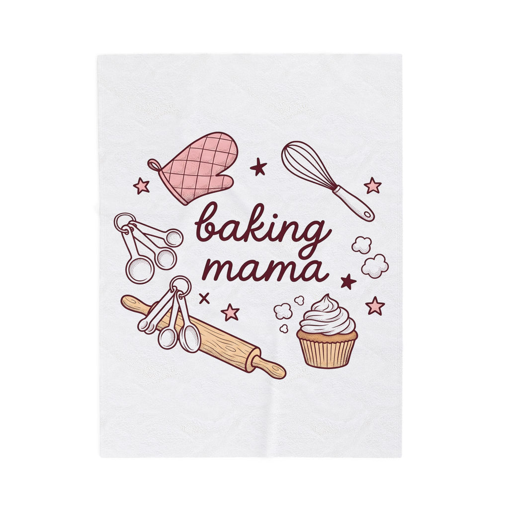 Baking Tools Blanket Moms Kitchen Gift Women Doodle Blanket Bakeware Blanket Motherhood Enthusiast Hand Drawn Blanket Cooking Graphic Retro Cupcake