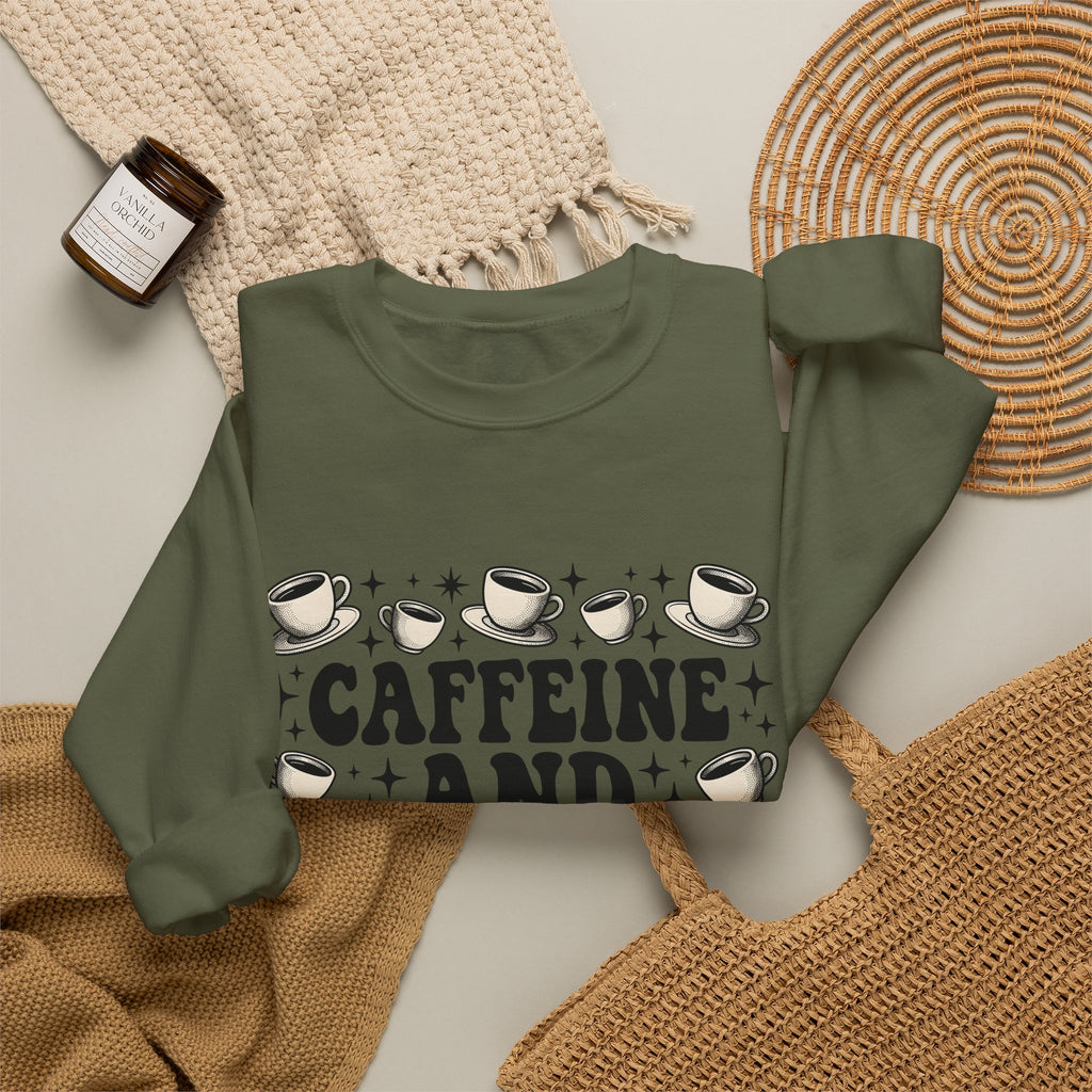 Coffee Cups Sweatshirt Mom Coffee Gift Women Bold Sweatshirt Sweatshirt Sweatshirt Mother Fan Coffee Sweatshirt Graphic Retro Stars Sweatshirt