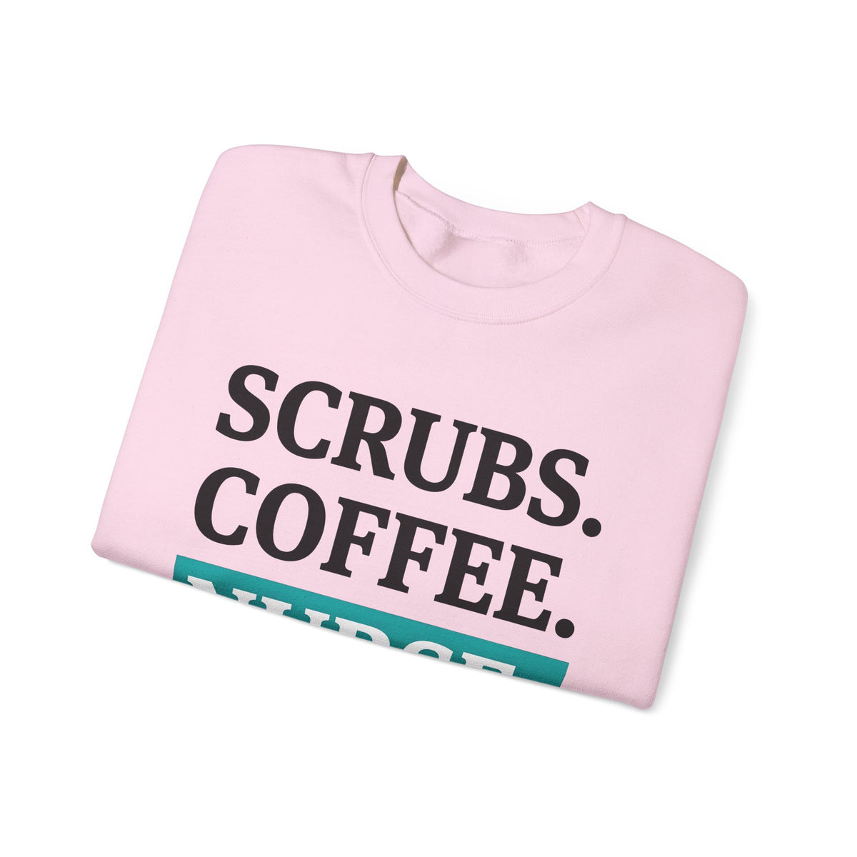 Coffee Cup Sweatshirt Nurse Humor Gift Women Modern Sweatshirt Sweatshirt Sweatshirt Rn Fan Contemporary Sweatshirt Funny Graphic Minimalist Teal Highlight Sweatshirt