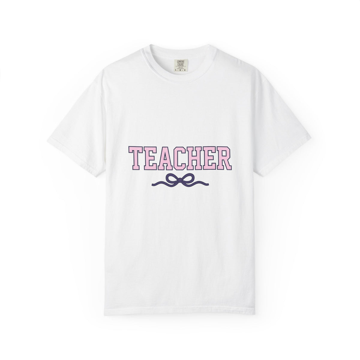 Bow Graphic T-Shirt Teachers Appreciation Gift Women Bold T-Shirt Bow T-Shirt Educator Enthusiast Graphic T-Shirt Gratitude Illustration Minimalist