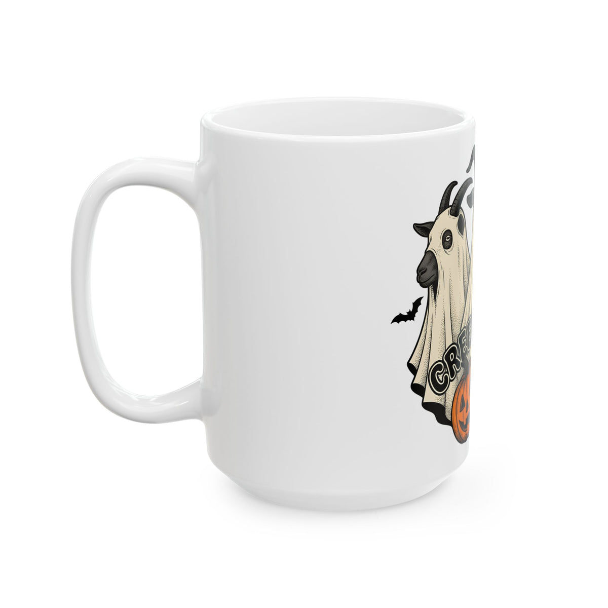 Phantom Goat Halloween Creature Gift Classic Specter Horror Fan Cryptid Monster Outline Carved Mug