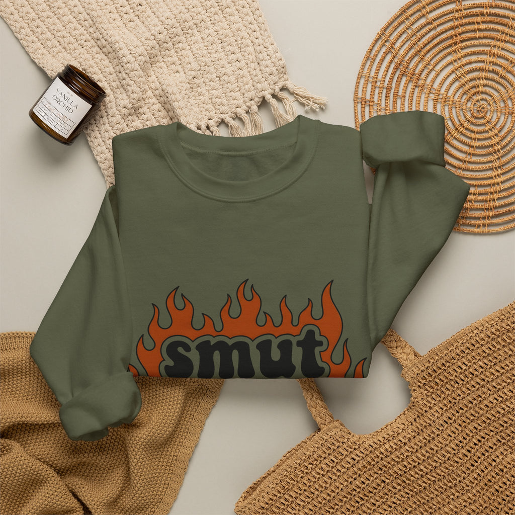 Fiery Letters Sweatshirt Boho Chic Novels Gift Women Sketch Sweatshirt Alphabet Sweatshirt Hippie Fan Hand Drawn Sweatshirt Literary Graphic Cartoon Fireball