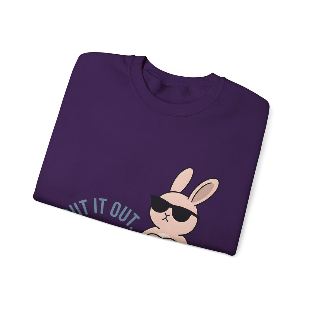 Bunny Sunglasses Sweatshirt Teacher Humor Gift Women Cartoon Sweatshirt Rabbit Shades Sweatshirt Educator Enthusiast Comic Sweatshirt Funny Graphic Minimalist