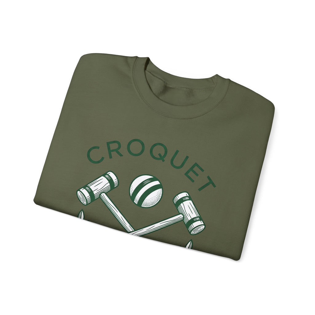 Croquet Mallets Sweatshirt Croquet Lawn Gift Women Vintage Sweatshirt Mallets Sweatshirt Croquet Fan Croquetage Sweatshirt Yard Graphic Hand Drawn Laurel