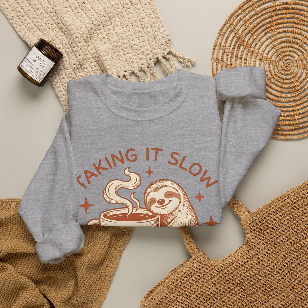 Sloth Latte Cup Sweatshirt Coffee Pets Gift Women Cartoon Sweatshirt Sweatshirt Sweatshirt Coffee Fan Coffee Cup Sweatshirt Animal Graphic Hand Drawn Twinkles Sweatshirt