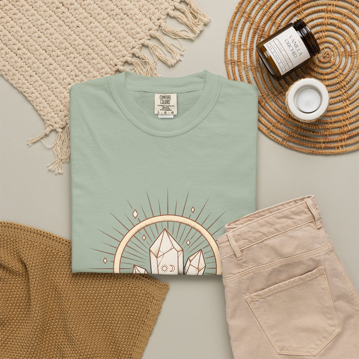 Quartz Cluster T-Shirt Boho Chic Mystic Gift Women Bohemian T-Shirt Crystal Cluster T-Shirt Boho Fan Hippie T-Shirt Spiritual Graphic Shabby Chic