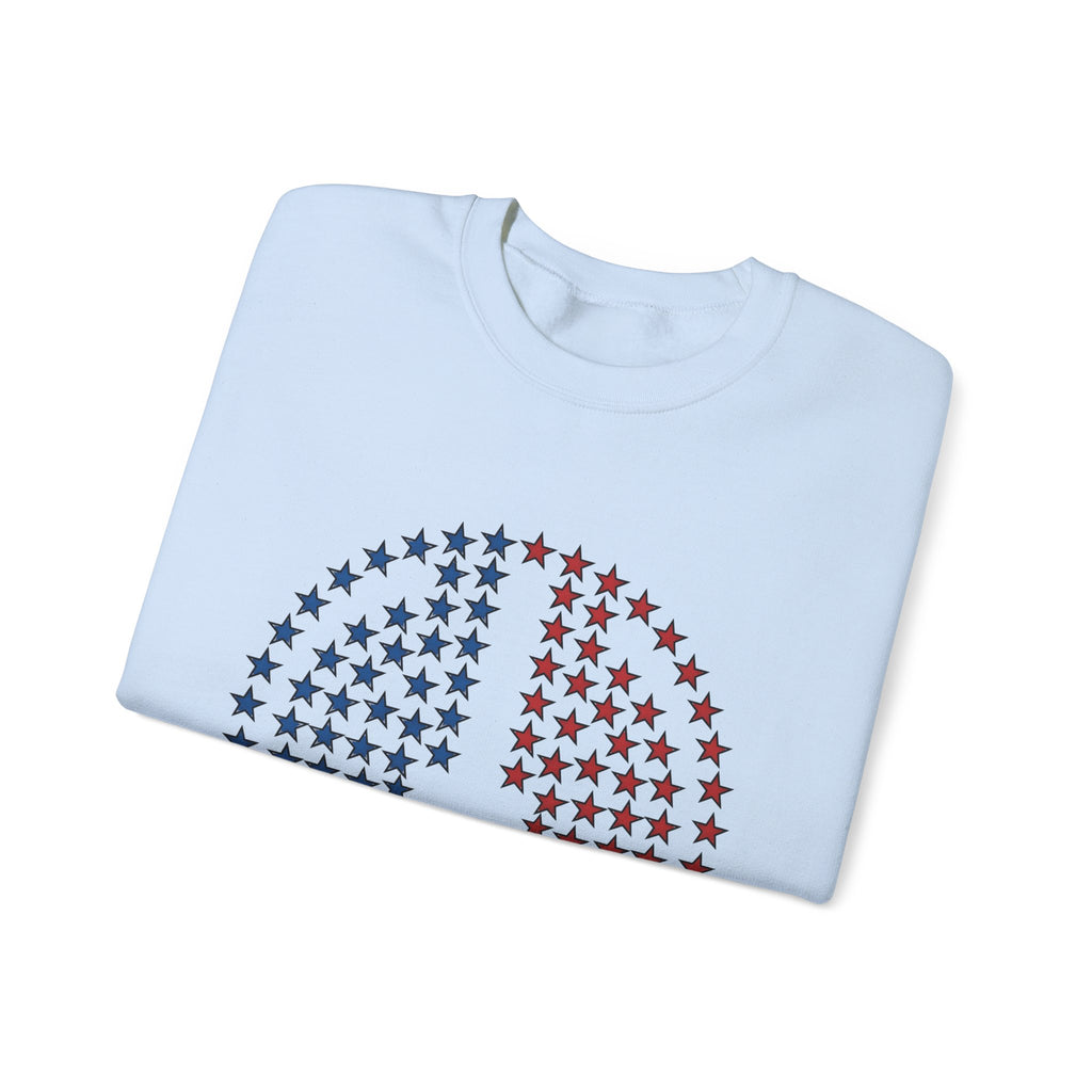 Peace Sign Stars Sweatshirt 4th Of July Calm Gift Women Independence Sweatshirt Star Symbol Sweatshirt Patriot Fan Retro Sweatshirt Serene Graphic Throwback