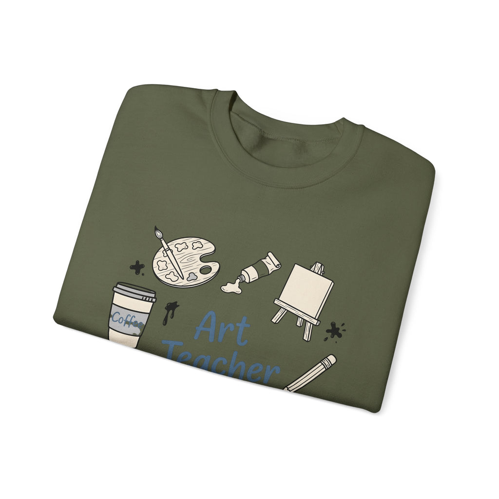 Painting Supplies Sweatshirt Teacher Study Gift Women Line Art Sweatshirt Art Materials Sweatshirt Educator Enthusiast Illustration Design Graphic Studying