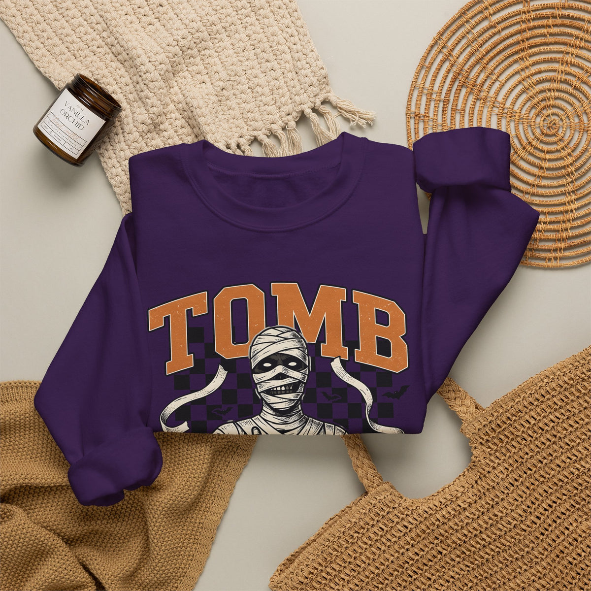 Wrapped Mummy Sweatshirt Halloween Fright Gift Women Old School Sweatshirt Mummy Sweatshirt Horror Fan Scary Sweatshirt Scare Graphic