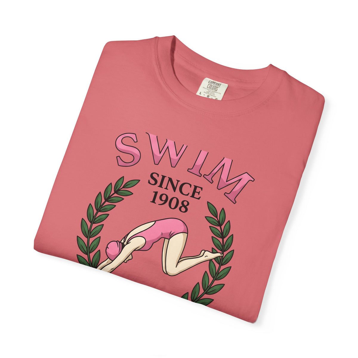 Swim Graphic T-Shirt Swimming Exercise Gift Women Antique T-Shirt Swimwear T-Shirt Aquatic Enthusiast Vintage T-Shirt Fitness Graphic Old School