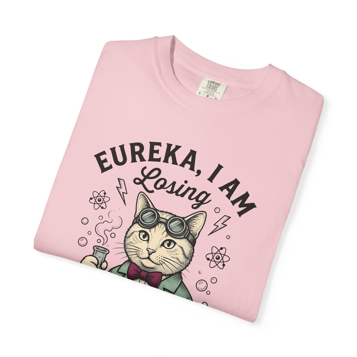 Scientist Cat T-Shirt Cat Science Gift Women Vintage T-Shirt Feline T-Shirt Cat Fan Retro T-Shirt Scientific Graphic Hand Drawn Beaker T-Shirt