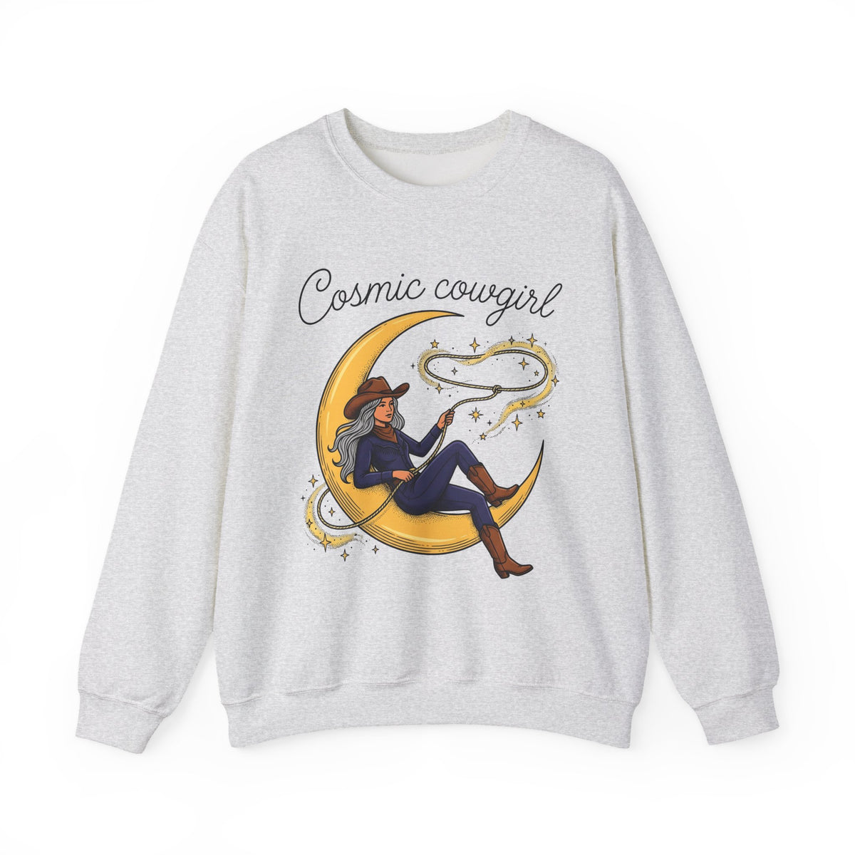 Cowgirl Moon Sweatshirt Cowgirl Cowboy Gift Women Tribal Sweatshirt Moonlight Sweatshirt Rodeo Fan Western Sweatshirt Cowboy Graphic Rustic Shining Stars