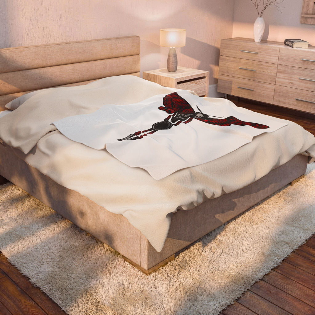 Moth Skull Blanket Cowgirl Cowboy Gift Women Traditional Blanket Insect Blanket Rodeo Fan Classic Blanket Cowboy Graphic Retro Bolo Tie Blanket