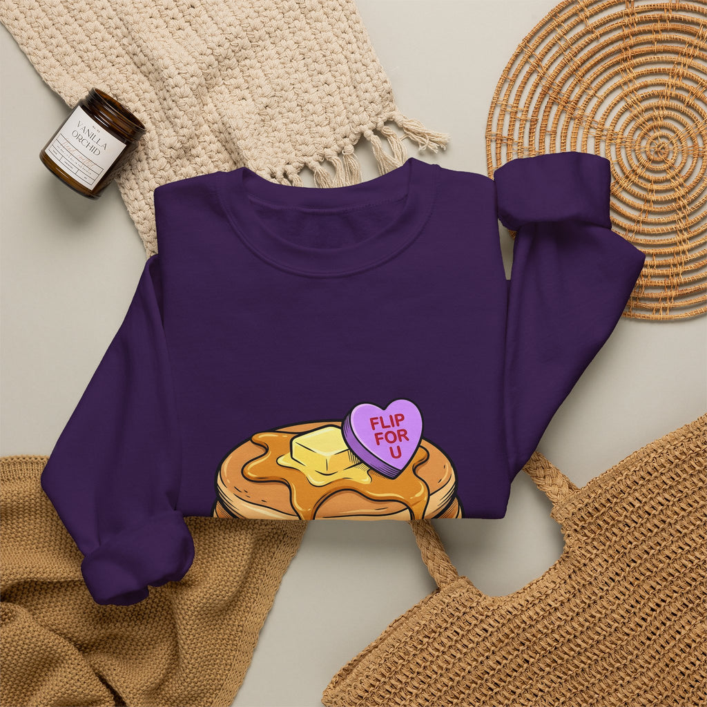 Pancakes Pile Sweatshirt Desserts Brunch Gift Women Comic Sweatshirt Pancake Stack Sweatshirt Sweets Fan Cartoon Sweatshirt Breakfast Graphic Design Graphic