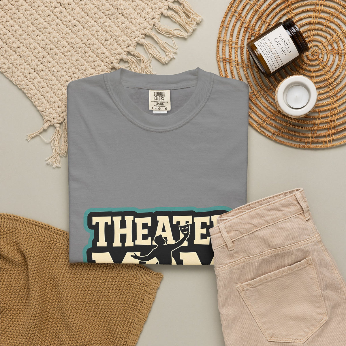 Play Actor T-Shirt Moms Show Gift Women Line Art T-Shirt Thespian T-Shirt Mother Fan Minimalist T-Shirt Drama Graphic Old School Theater Mask