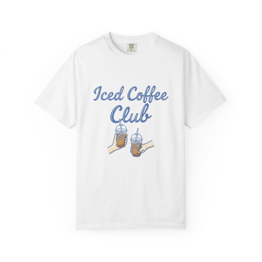 Iced Latte Glass T-Shirt Coffee Cuisine Gift Women Fun T-Shirt Glassware T-Shirt Coffee Fan Java Graphic Illustration Clean Fingers T-Shirt