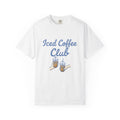 Iced Latte Glass T-Shirt Coffee Cuisine Gift Women Fun T-Shirt Glassware T-Shirt Coffee Fan Java Graphic Illustration Clean Fingers T-Shirt
