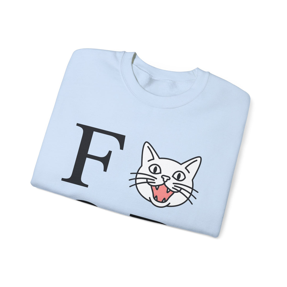 Cat Face Graphic Sweatshirt Cat Humor Gift Women Minimalist Sweatshirt Kitty Sweatshirt Feline Fan Simple Sweatshirt Funny Graphic Modern Bold Letters Sweatshirt