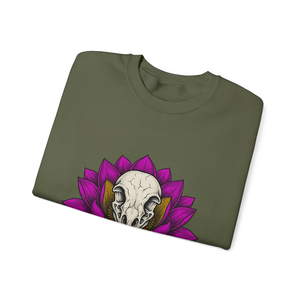 Bird Head Flower Sweatshirt Boho Chic Emo Gift Women Line Art Sweatshirt Floral Head Sweatshirt Hippie Fan Minimalist Sweatshirt Goth Graphic Classic Lotus
