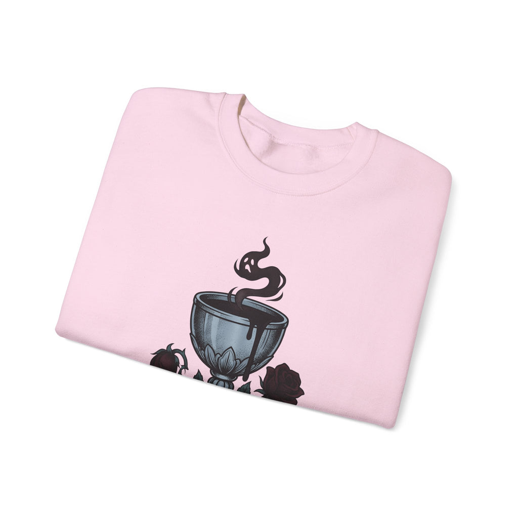 Chalice Roses Sweatshirt Nurses Therapy Gift Women Dark Sweatshirt Goblet Sweatshirt Nurse Enthusiast Gothic Sweatshirt Counseling Graphic Antique Spirit