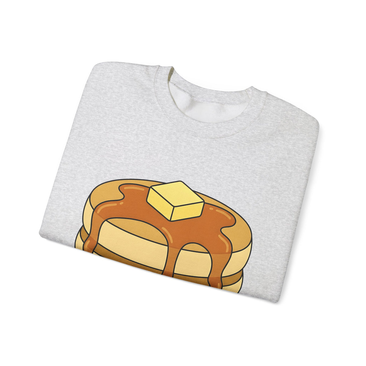 Flapjack Pile Sweatshirt Desserts Brunch Gift Women Comic Sweatshirt Granola Bar Sweatshirt Pastry Fan Cartoon Sweatshirt Breakfast Graphic Simple Honey Sweatshirt