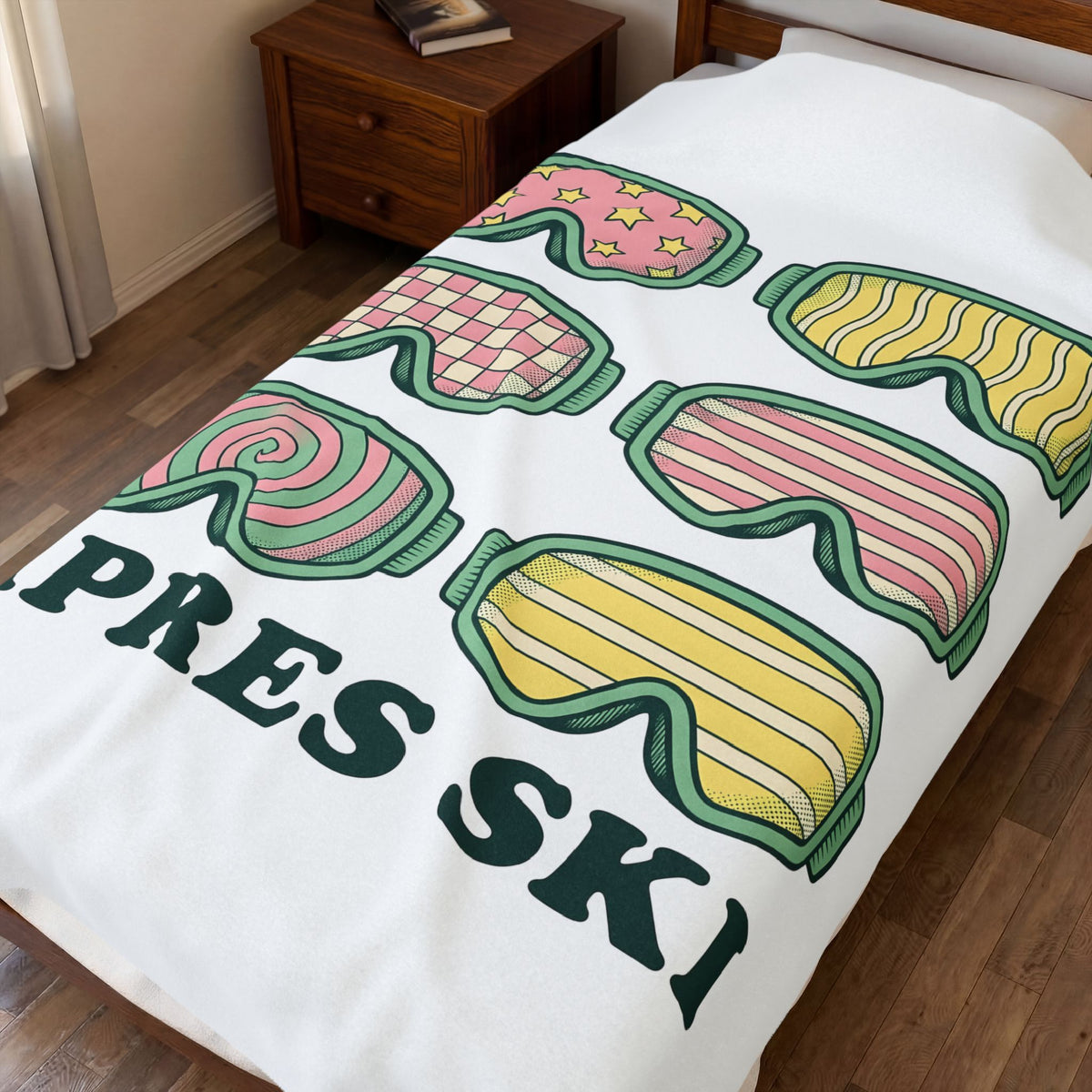 Ski Goggles Blanket Sports Skiing Gift Women Cartoon Blanket Goggles Blanket Athlete Enthusiast Comic Blanket Snowboard Graphic Vintage Stars