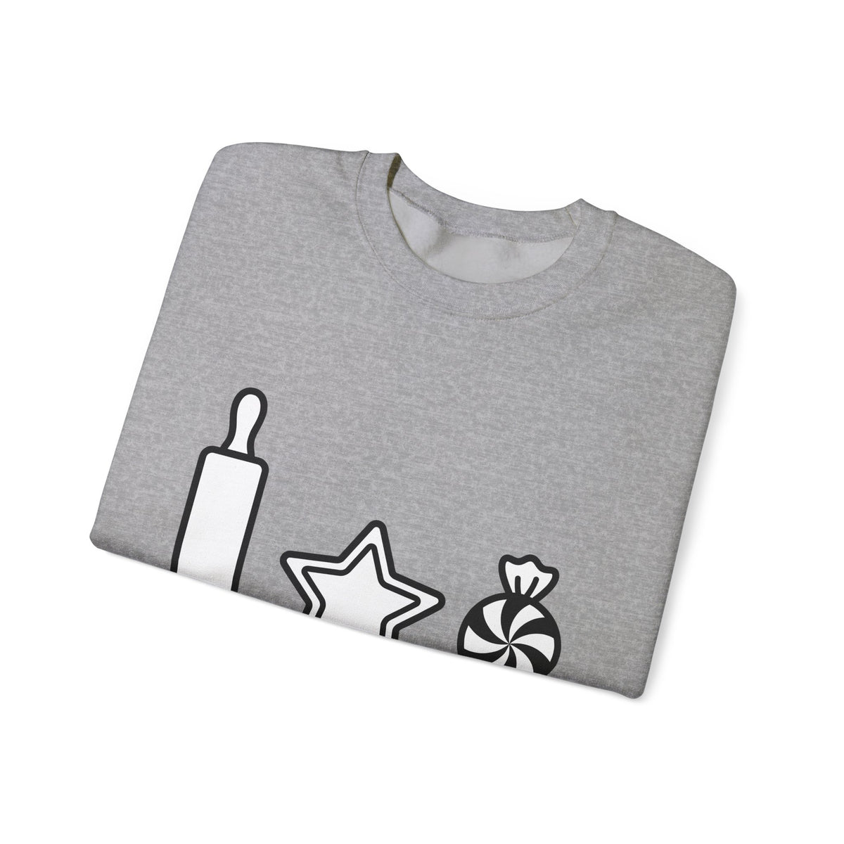 Pastry Symbols Christmas Desserts Gift Simple Bakery Holiday Fan Minimalist Treat Contemporary Sweatshirt