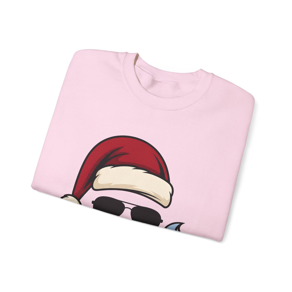 Santa Hat Sunglasses Christmas Humor Gift Cartoon Cool Shades Xmas Fan Funny Retro Smoking Sweatshirt