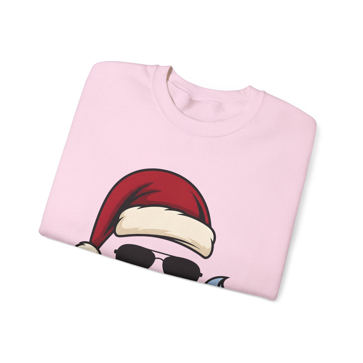 Santa Hat Sunglasses Christmas Humor Gift Cartoon Cool Shades Xmas Fan Funny Retro Smoking Sweatshirt