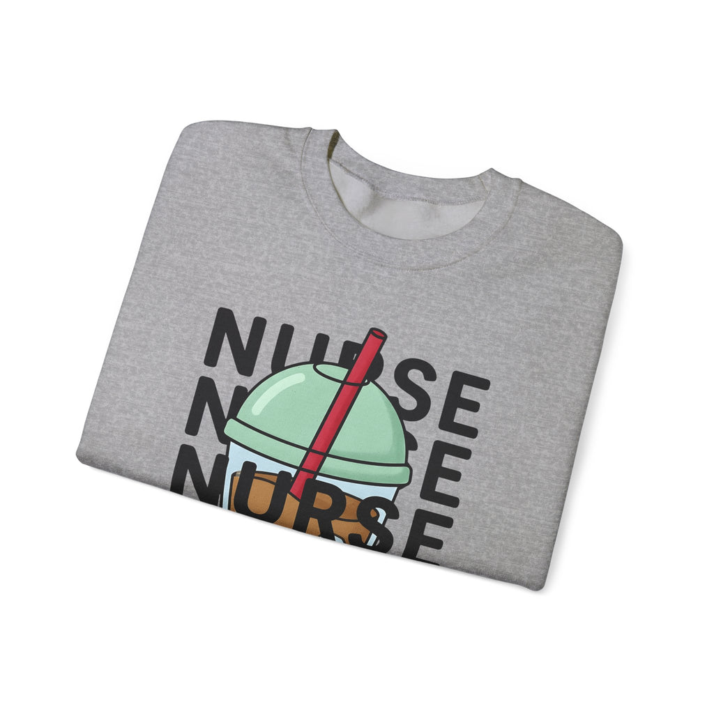 Chilled Coffee Cup Sweatshirt Nurses Beverage Gift Women Anime Sweatshirt Coffee Sweatshirt Sweatshirt Nurse Enthusiast Manga Sweatshirt Drink Graphic Line Art