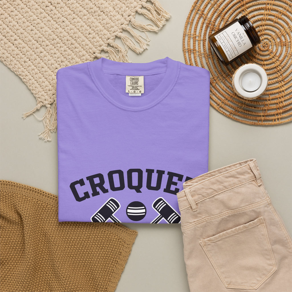 Croquet Mallets Croquet Game Gift Bold Mallet Croquet Fan Bold Sport Vintage Ball T-Shirt