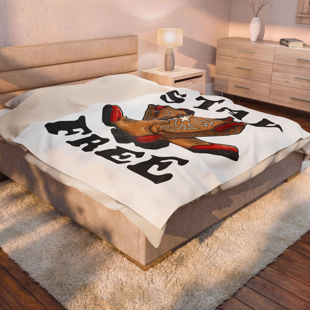 Cowboy Boots Blanket 4th Of July Country Gift Women Modern Blanket Boot Blanket Patriot Fan Western Blanket Country Graphic Classic Star Blanket