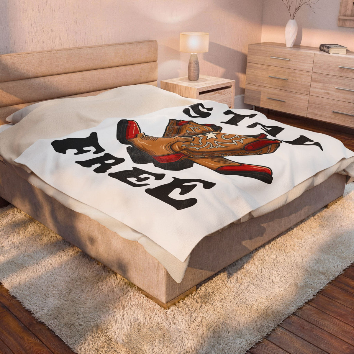 Cowboy Boots Blanket 4th Of July Country Gift Women Modern Blanket Boot Blanket Patriot Fan Western Blanket Country Graphic Classic Star Blanket