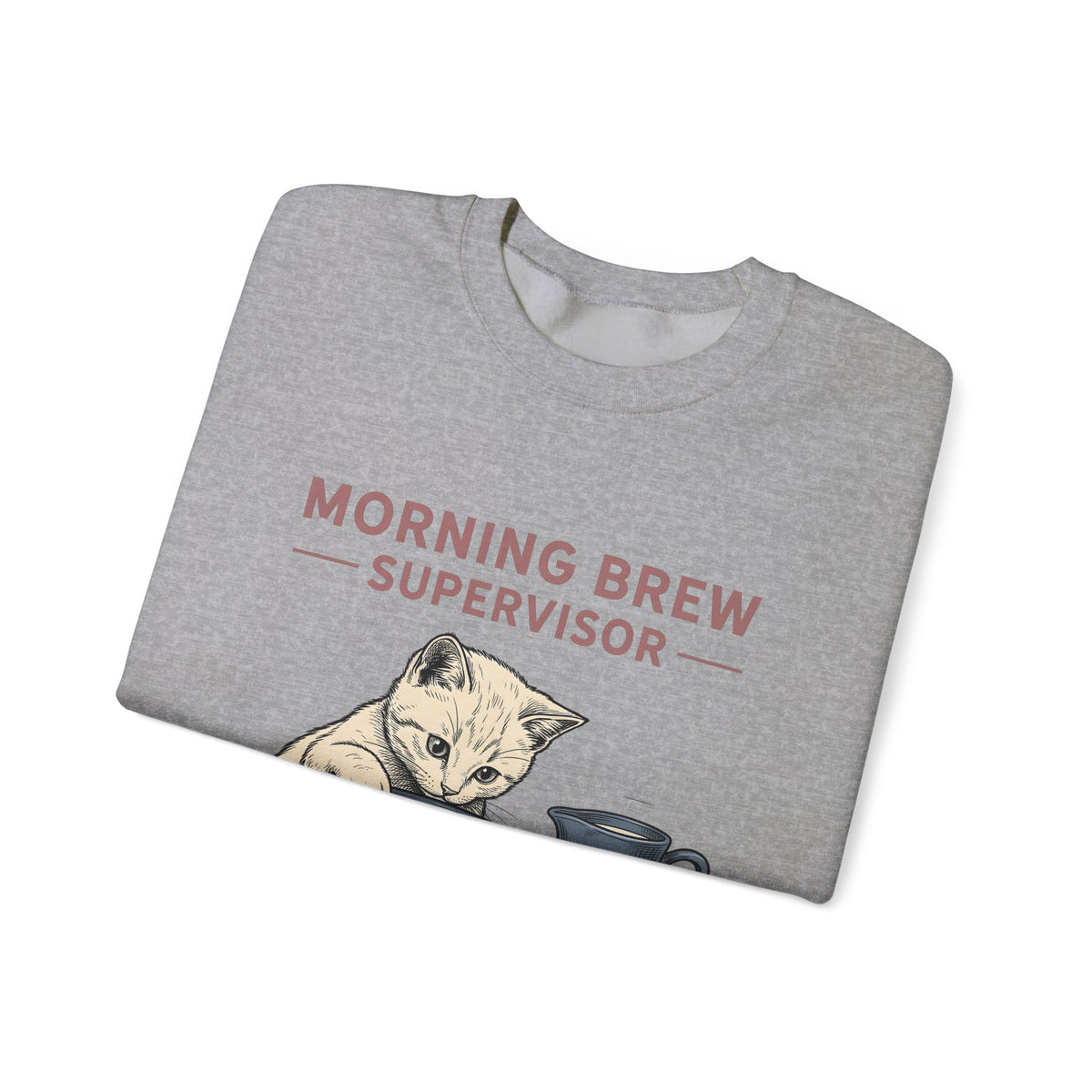Cat Coffee Cup Cat Coffee Gift Hand Drawn Coffee Mug Cat Fan Illustrated Caffeinated Sweatshirt