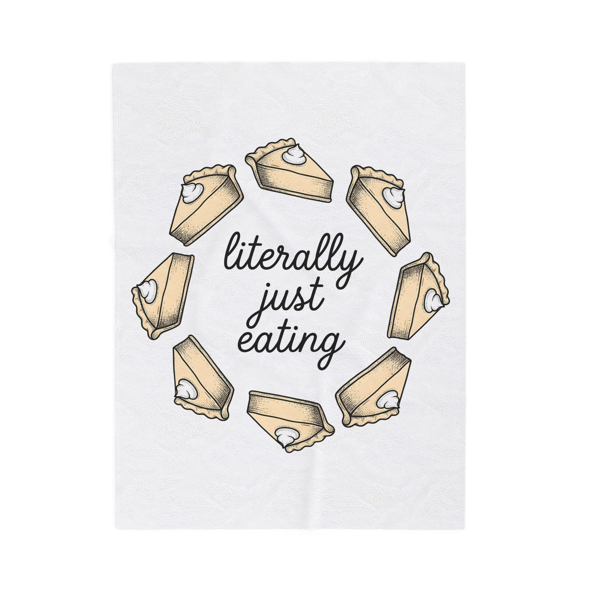 Pie Pieces Holiday Cuisine Gift Sketch Pastry Christmas Fan Hand Drawn Food Retro Cream Blanket