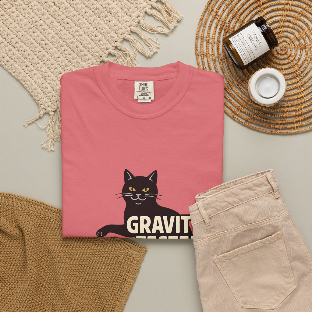 Black Cat Cat Humor Gift Cartoon Kitty Feline Fan Comic Retro Spilled Glass T-Shirt