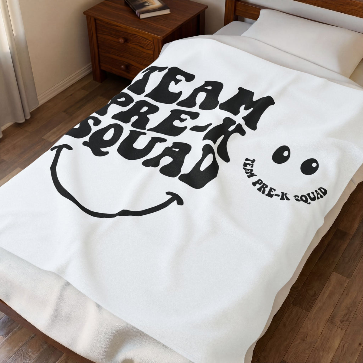 Smiley Face Teachers School Gift Playful Emoji Educator Enthusiast Fun Classroom Retro Bold Text Blanket