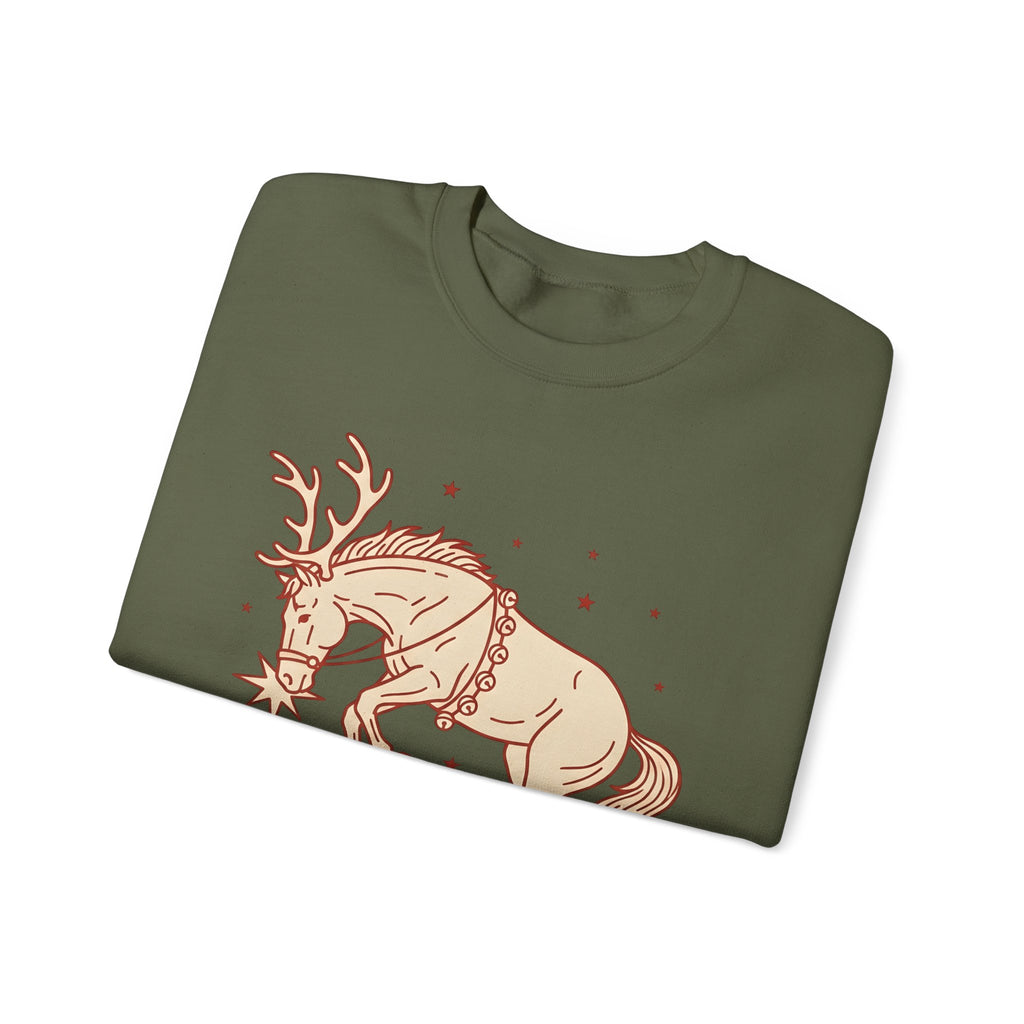 Stag Sweatshirt Christmas Creatures Gift Women Hand Drawn Sweatshirt Deer Sweatshirt Xmas Fan Illustrated Sweatshirt Animal Graphic Classic Twinkles Sweatshirt