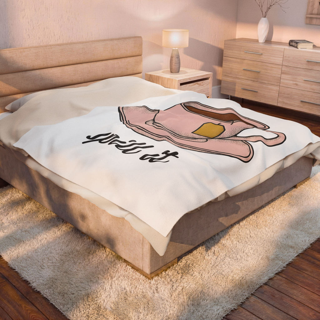 Tea Cup Blanket Drinks Foodie Gift Women Hand Drawn Blanket Teacup Blanket Beverage Fan Illustrated Blanket Food Graphic Minimalist Tea Blanket Blanket