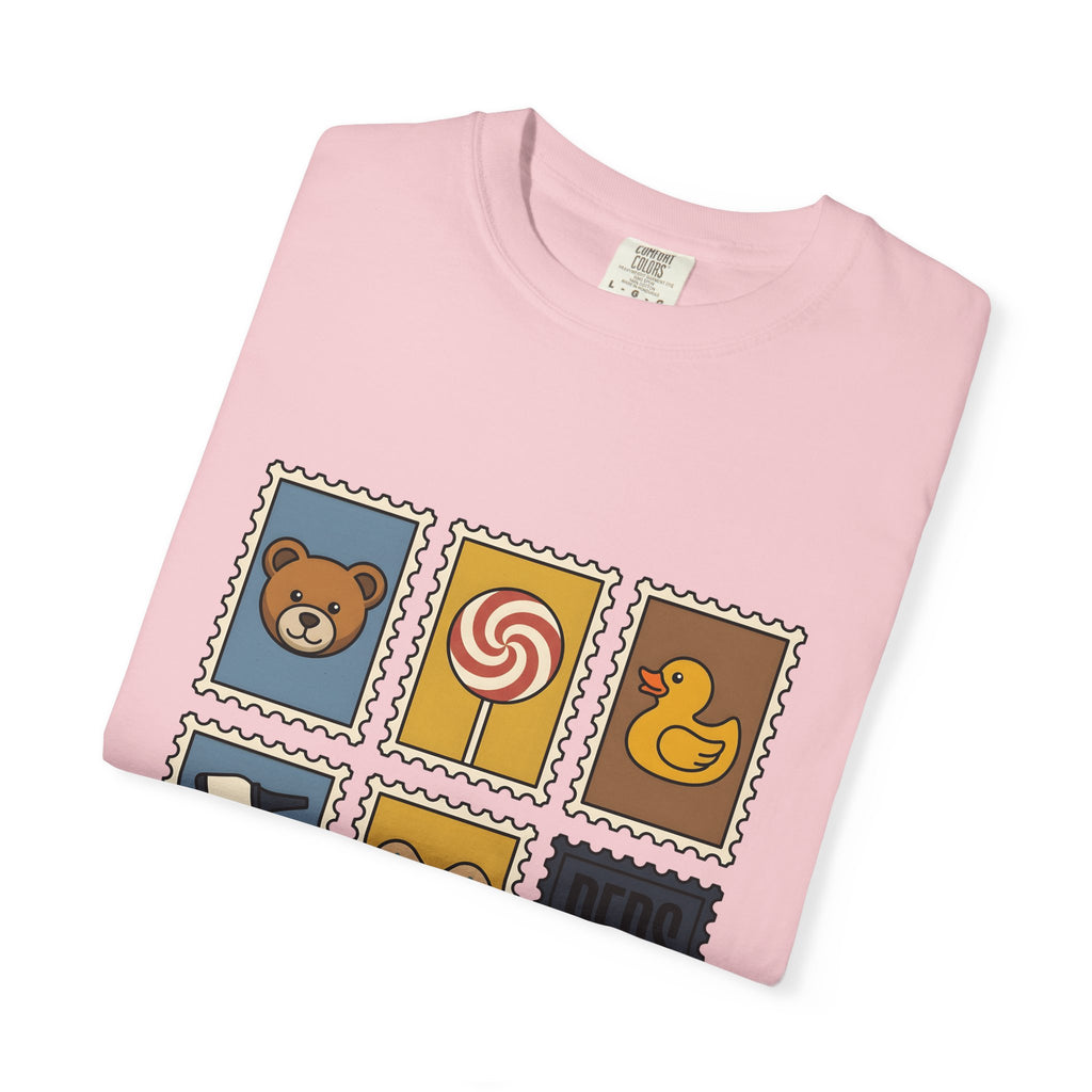 Kids Nurse Stamps T-Shirt Nurses Doctor Gift Women Animated T-Shirt Nursing Stamps T-Shirt Nurse Enthusiast Cartoon T-Shirt Medical Practitioner