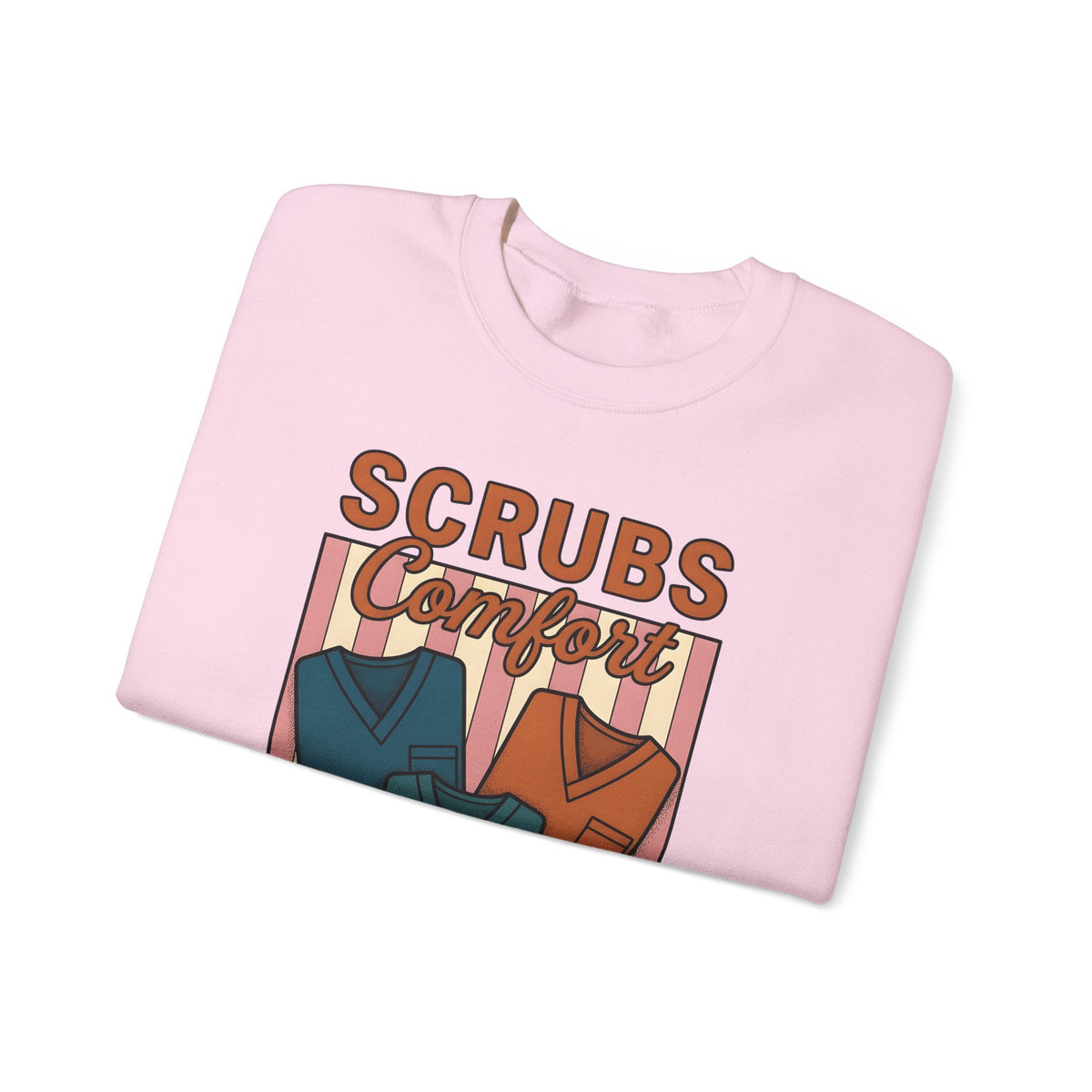 Scrubs Print Sweatshirt Nurses Wellness Gift Women Hand Drawn Sweatshirt Medical Print Sweatshirt Nurse Enthusiast Illustration Graphic Line Art Red Cross