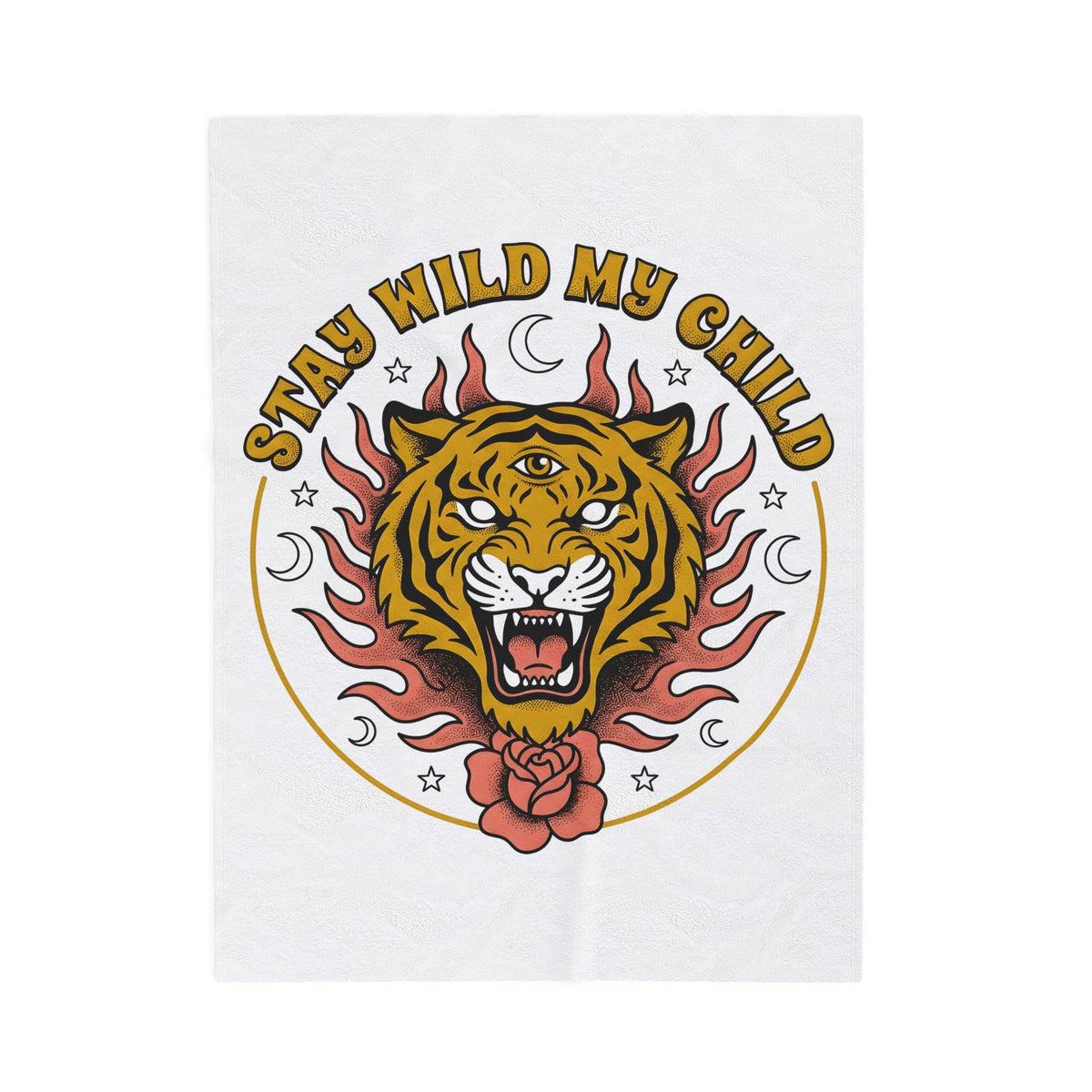 Tiger Head Blanket Boho Chic Animal Gift Women Psychedelic Blanket Tiger Blanket Hippie Fan Tribal Graphic Vintage Rose Blanket
