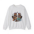 Beaver Pair Sweatshirt Funny Outdoors Gift Women Comic Sweatshirt Beaver Sweatshirt Humor Fan Cartoon Sweatshirt Adventure Graphic Retro Ice Chest Sweatshirt